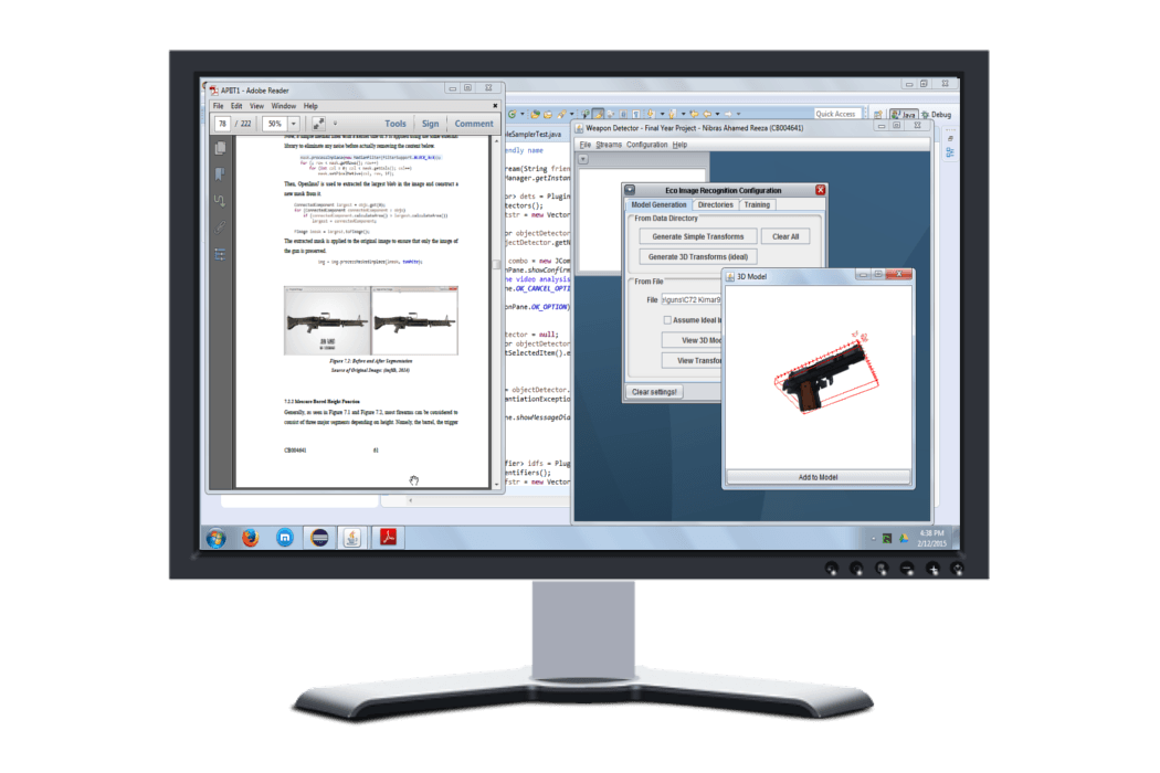 Illustration for Unusual Activity Detection using CCTV Streams with
						emphasis on Firearm Detection